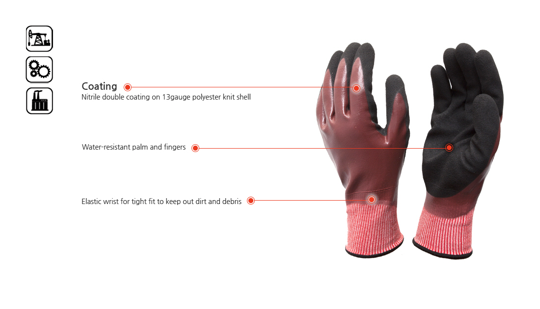 seeway hppe nitrile coated safety gloves